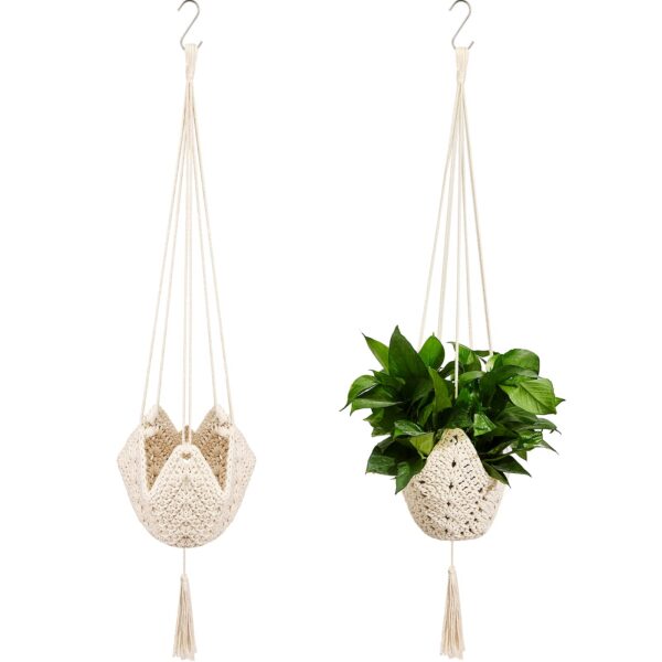 Hanging Macrame Plant Pot 2Pack